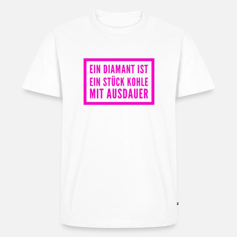 Ausdauer lohnt sich - Männer Premium Bio T-Shirt - Weiß