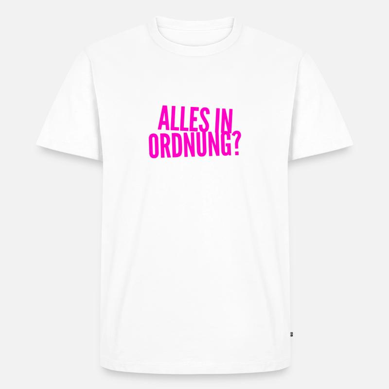 geht es dir gut? - Männer Premium Bio T-Shirt - Weiß