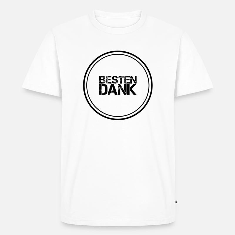 besten Dank - Männer Premium Bio T-Shirt - Weiß