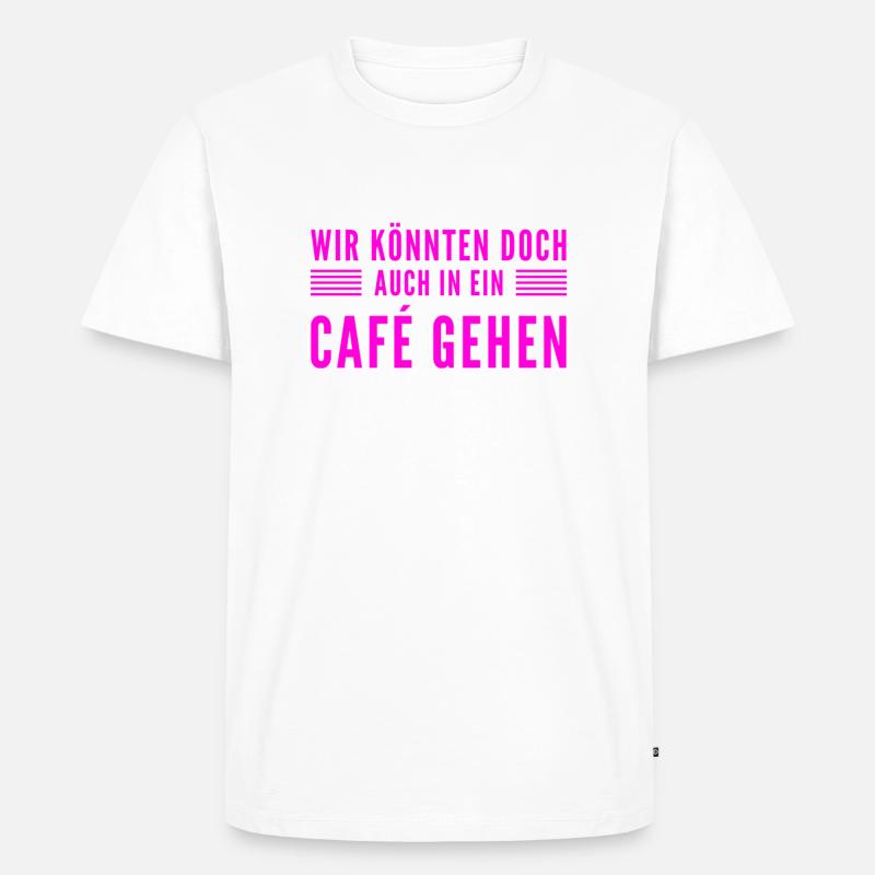 Bock auf einen Kaffee? - Männer Premium Bio T-Shirt - Weiß