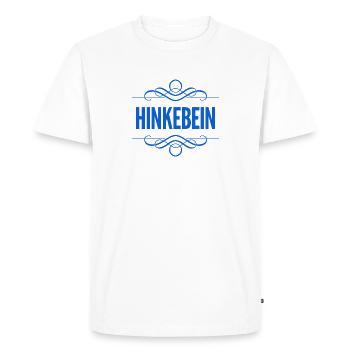 mein Bein hinkt - Männer Premium Bio T-Shirt - Weiß - Vorne - Nico (187cm)