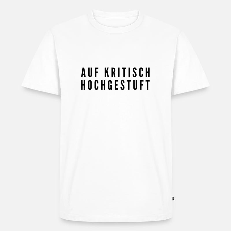 so sieht kritisch aus - Männer Premium Bio T-Shirt - Weiß