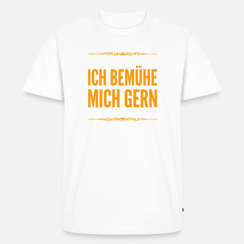 das mache ich sehr gerne - Männer Premium Bio T-Shirt - Weiß