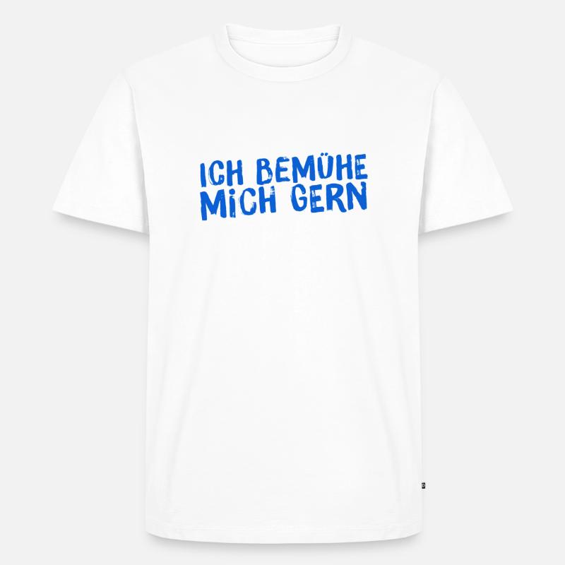 das mache ich gerne - Männer Premium Bio T-Shirt - Weiß