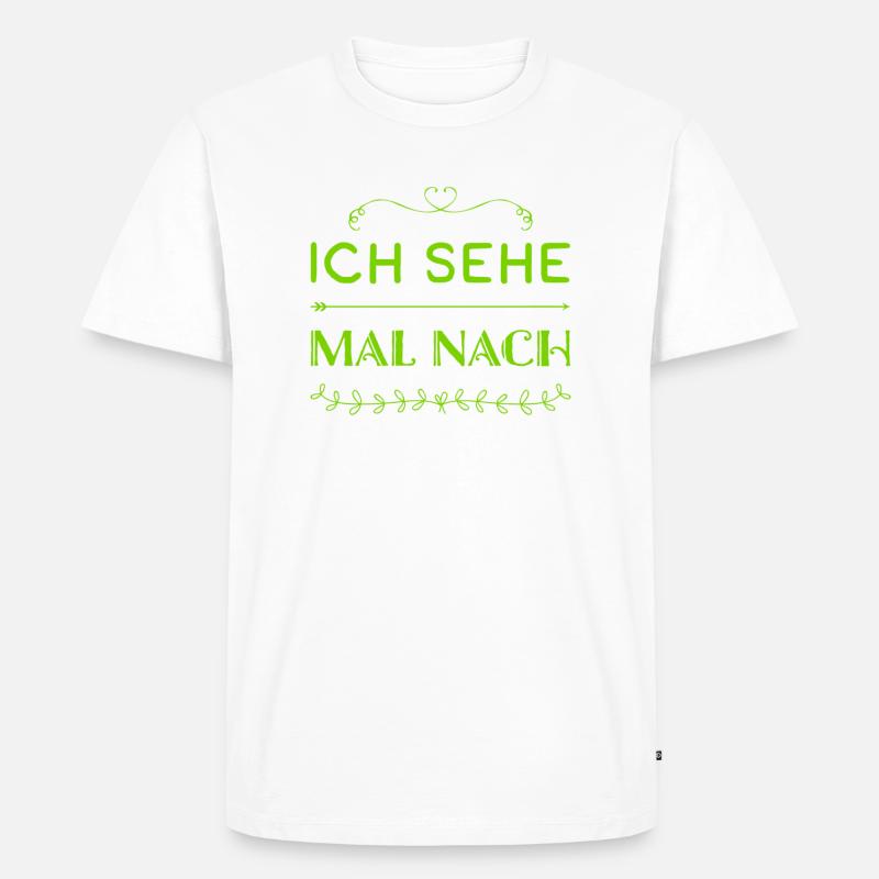ich werfe einen Blick drauf - Männer Premium Bio T-Shirt - Weiß