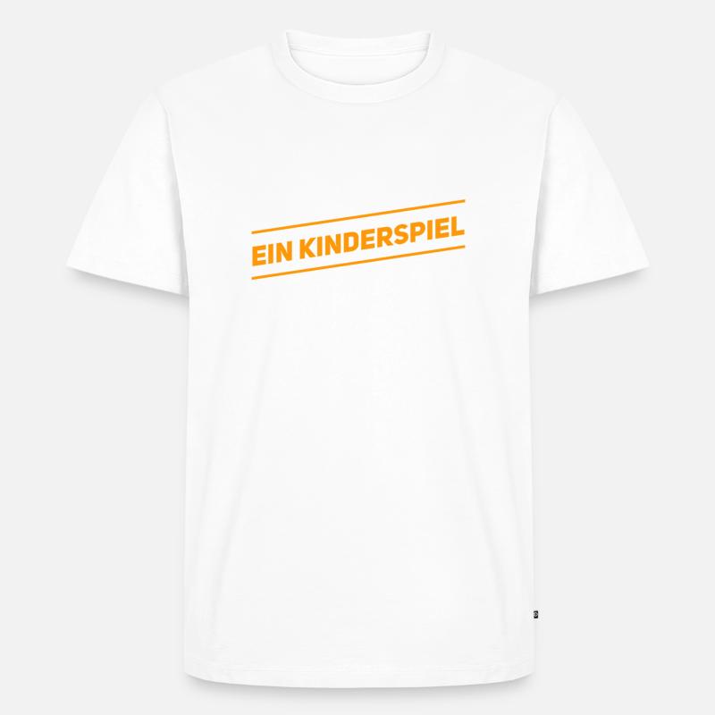 es war ein Kinderspiel - Männer Premium Bio T-Shirt - Weiß