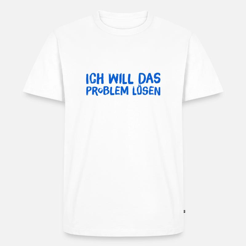 ich will das Problem lösen - Männer Premium Bio T-Shirt - Weiß
