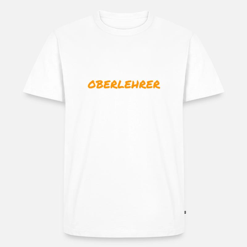 ich bin ein Oberlehrer - Männer Premium Bio T-Shirt - Weiß