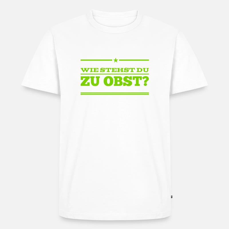 magst Du Obst - Männer Premium Bio T-Shirt - Weiß