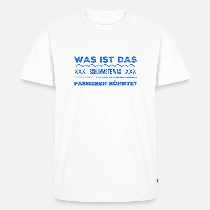 bleib optimistisch - Männer Premium Bio T-Shirt - Weiß