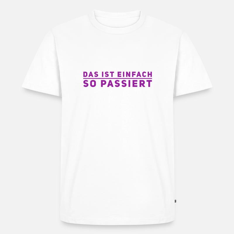 das war nicht mein Plan - Männer Premium Bio T-Shirt - Weiß