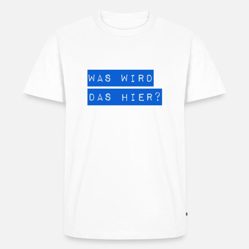 was soll das werden? - Männer Premium Bio T-Shirt - Weiß