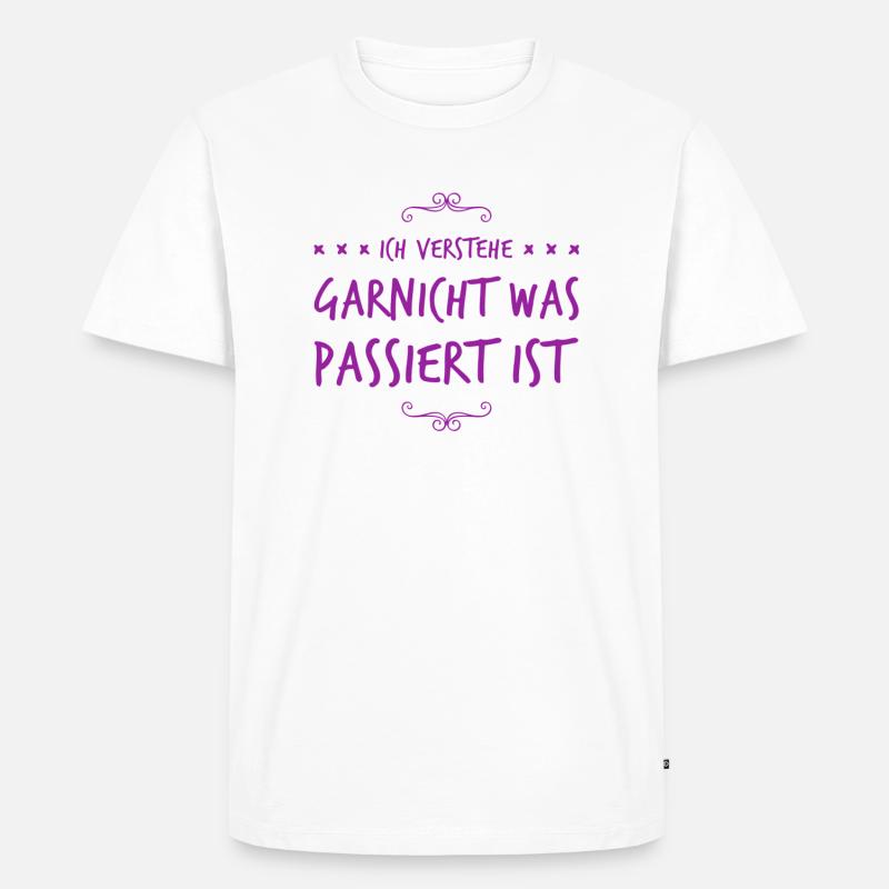 unverständlich - Männer Premium Bio T-Shirt - Weiß