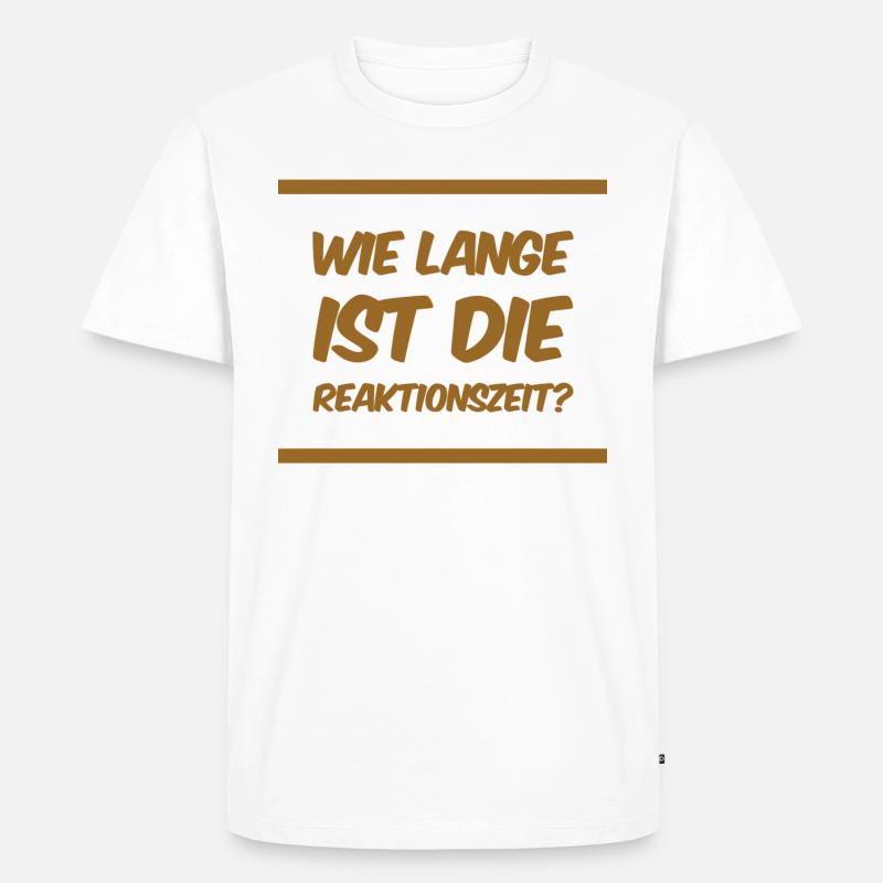 wie schnell wird reagiert? - Männer Premium Bio T-Shirt - Weiß