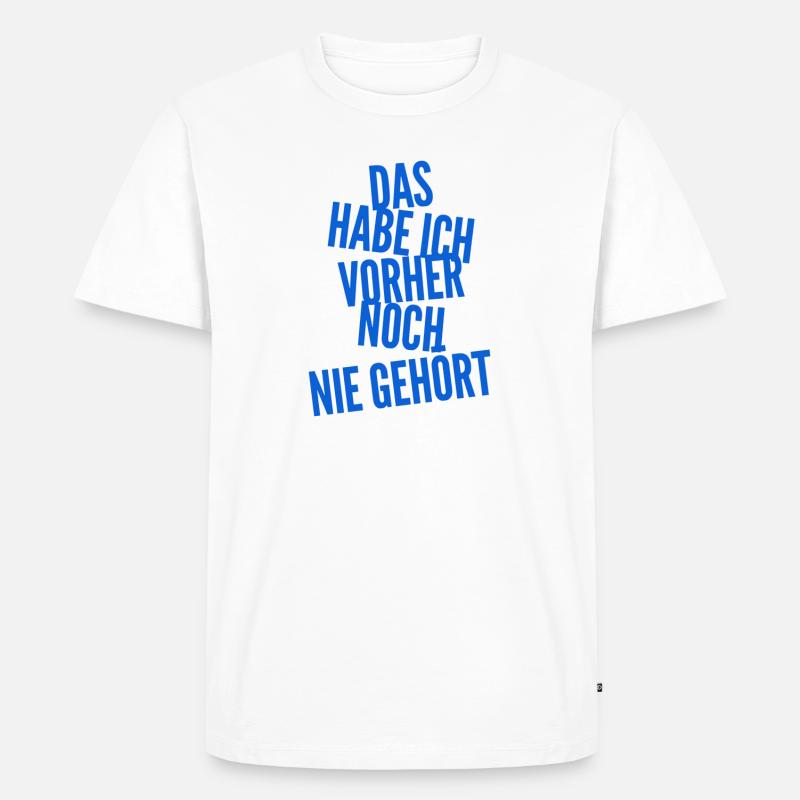 wer kennt das denn? - Männer Premium Bio T-Shirt - Weiß