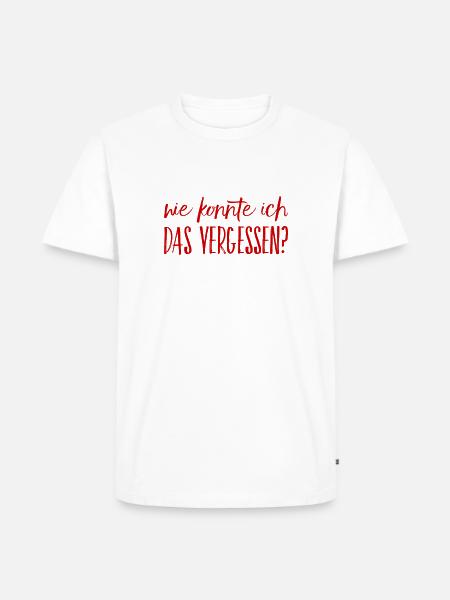 ich habe es vergessen - Männer Premium Bio T-Shirt - Weiß