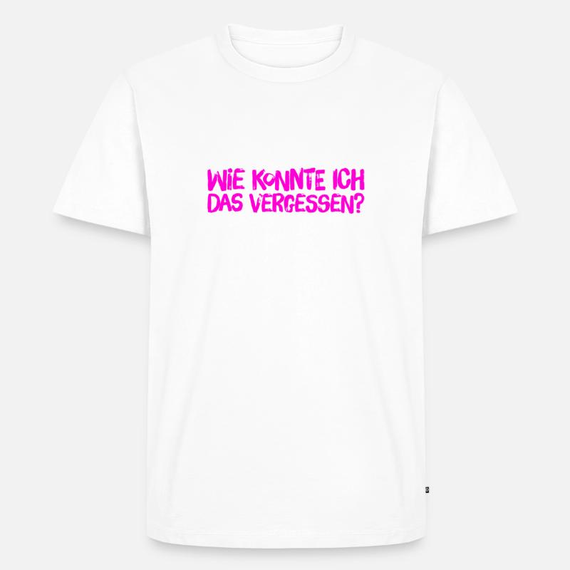 ich bin so vergesslich - Männer Premium Bio T-Shirt - Weiß