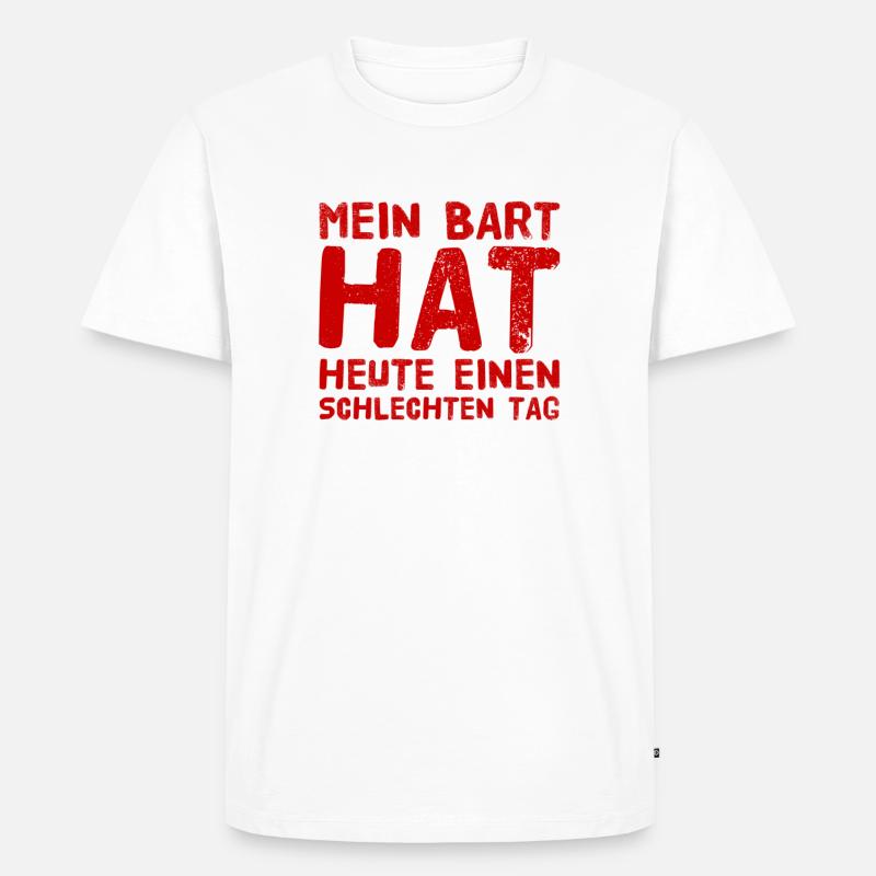 mein Bart - Männer Premium Bio T-Shirt - Weiß