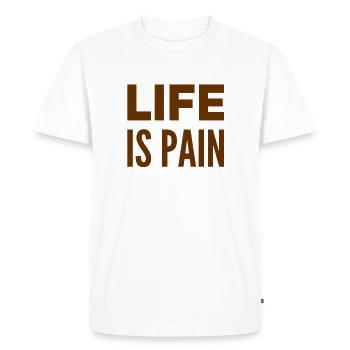 L’agonie de la vie - T-shirt Premium bio Homme - blanc - Devant - Nico (187cm)