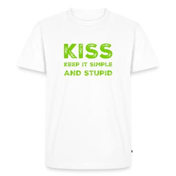 simple is awesome - Men's Premium Organic T-Shirt - white - Front - Nico (187cm)