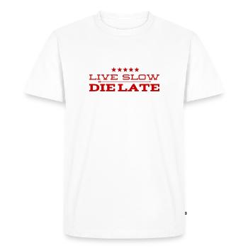 Pas de stress - T-shirt Premium bio Homme - blanc - Devant - Nico (187cm)