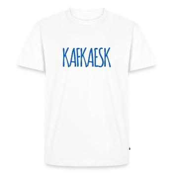 C’est tout à fait kafkaïen - T-shirt Premium bio Homme - blanc - Devant - Nico (187cm)