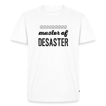 Le chaos, c’est mon truc - T-shirt Premium bio Homme - blanc - Devant - Nico (187cm)