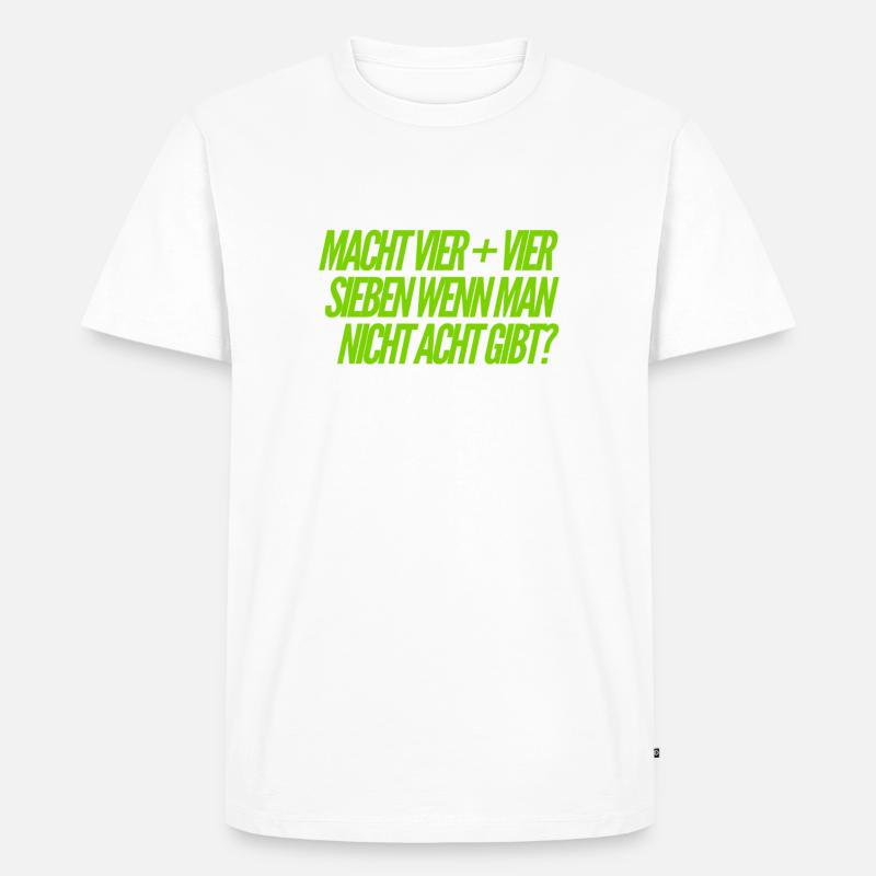 8 oder 7 - Männer Premium Bio T-Shirt - Weiß