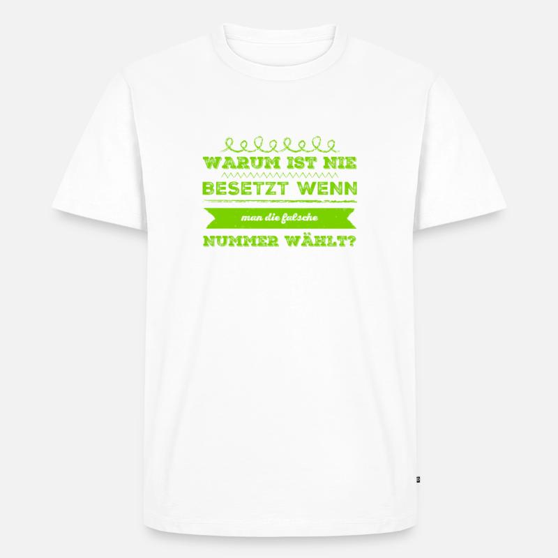 verwählt - Männer Premium Bio T-Shirt - Weiß