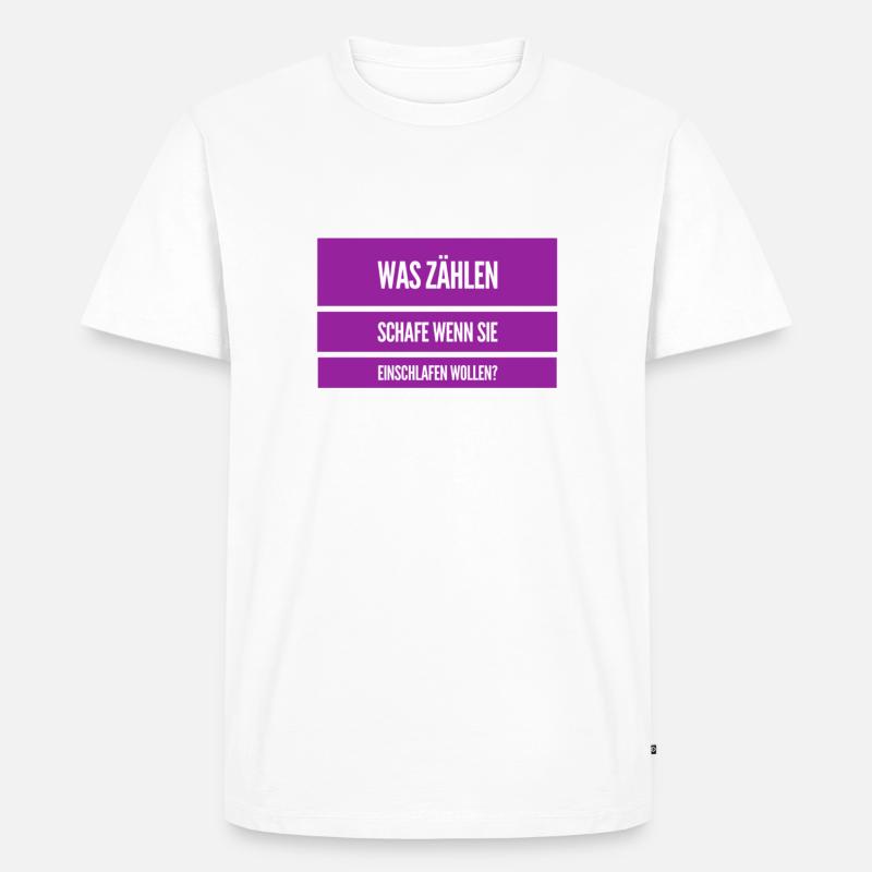 Probleme beim einschlafen - Männer Premium Bio T-Shirt - Weiß