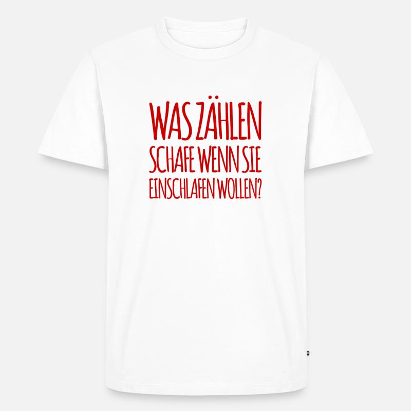 Schafe zählen Schafe - Männer Premium Bio T-Shirt - Weiß