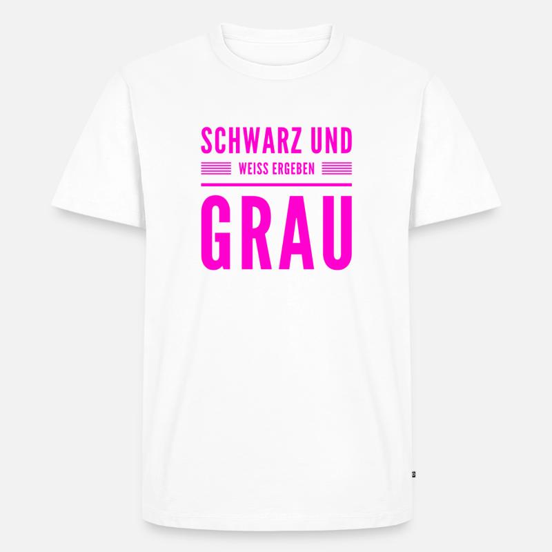 ich will grau - Männer Premium Bio T-Shirt - Weiß