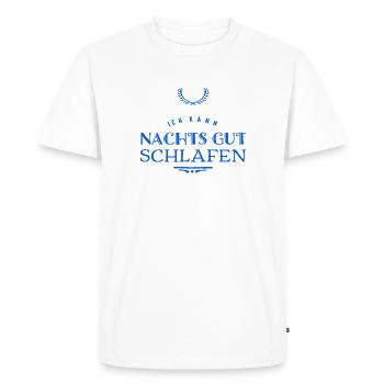 I sleep very well - Men's Premium Organic T-Shirt - white - Front - Nico (187cm)