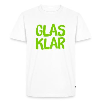 C’est tellement clair - T-shirt Premium bio Homme - blanc - Devant - Nico (187cm)