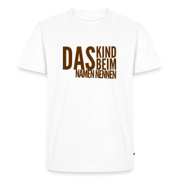 Calling a spade a spade - Men's Premium Organic T-Shirt - white - Front - Nico (187cm)