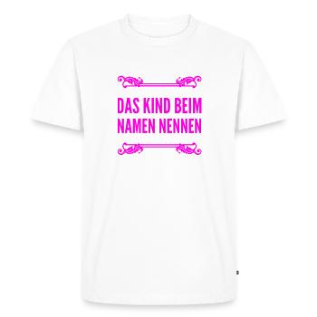 I'll tell it like it is - Men's Premium Organic T-Shirt - white - Front - Nico (187cm)
