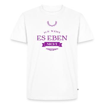 Je ne sais tout simplement pas - T-shirt Premium bio Homme - blanc - Devant - Nico (187cm)