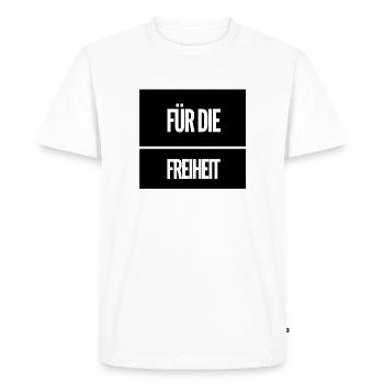 Je suis pour la liberté - T-shirt Premium bio Homme - blanc - Devant - Nico (187cm)