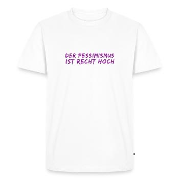 Je suis pessimiste - T-shirt Premium bio Homme - blanc - Devant - Nico (187cm)
