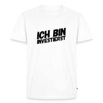 Investir, c’est toujours possible - T-shirt Premium bio Homme - blanc - Devant - Nico (187cm)