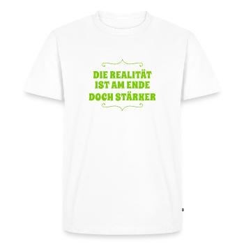La vérité prévaut - T-shirt Premium bio Homme - blanc - Devant - Nico (187cm)