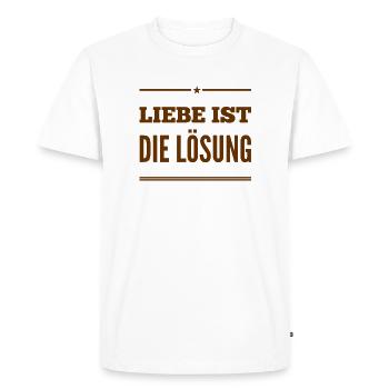 Je me concentre sur la solution - T-shirt Premium bio Homme - blanc - Devant - Nico (187cm)