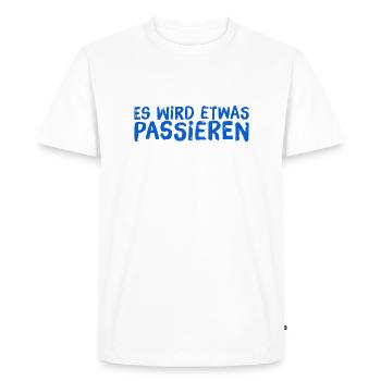 Je connais l’avenir - T-shirt Premium bio Homme - blanc - Devant - Nico (187cm)