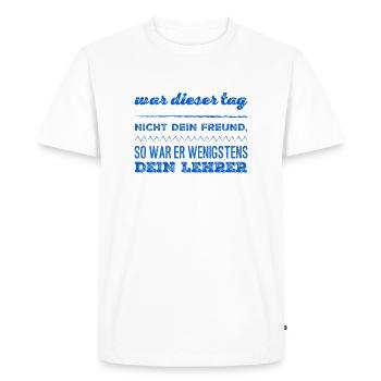 Je profite de ma vie - T-shirt Premium bio Homme - blanc - Devant - Nico (187cm)