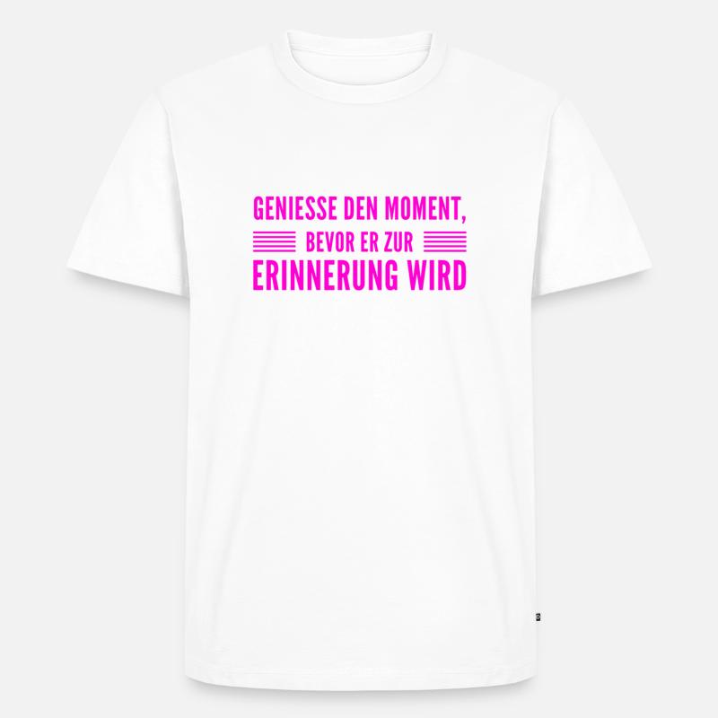 ich bin ein Genießer - Männer Premium Bio T-Shirt - Weiß