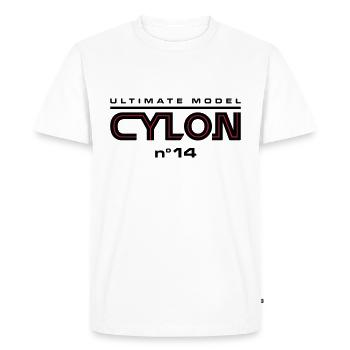 Ultimate model cylon n°14 - Men's Premium Organic T-Shirt - white - Front - Nico (187cm)