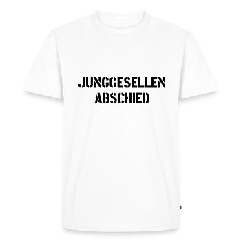 Enterrement de vie de garçon - T-shirt Premium bio Homme - blanc - Devant - Nico (187cm)