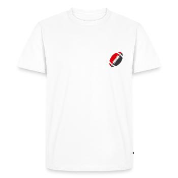 battement coeur rugby club supporter toulouse - T-shirt Premium bio Homme - blanc - Devant - Nico (187cm)