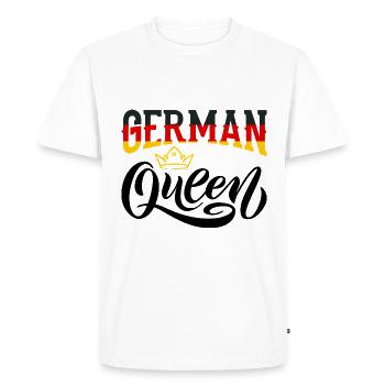 German Queen Germany German Flag - Men's Premium Organic T-Shirt - white - Front - Nico (187cm)