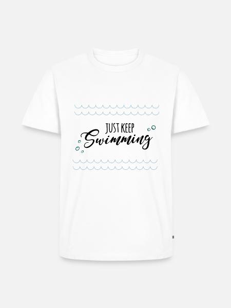 keep swimming - Men's Premium Organic T-Shirt - white